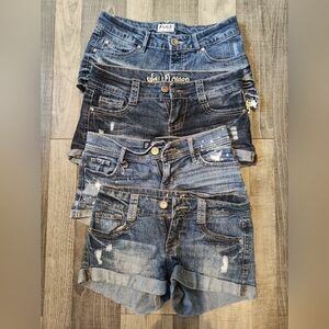 Four Pair Women's Short Jean Shorts